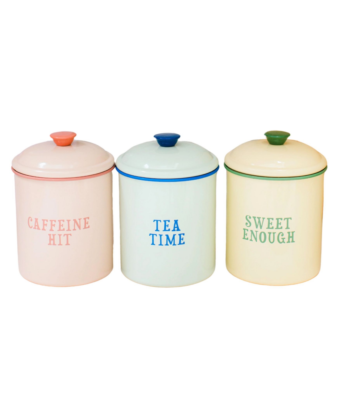 YVONNE ELLEN ENAMEL 3-PC. STORAGE TIN SET 
