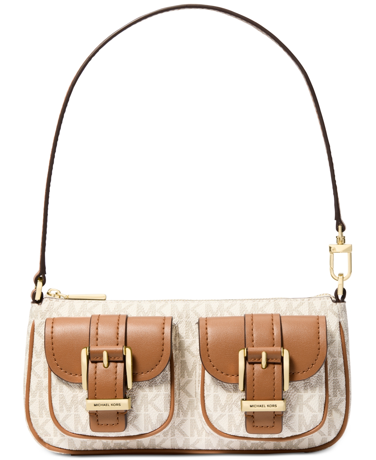Michael Kors Michael  Zoe Small Convertible Shoulder Bag In Vanilla,acorn
