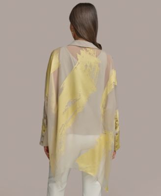 売れ筋商品|||ダナ キャラン ニューヨーク カットソー トップス レディース Women's Brushstroke Burnout Tunic Apricot Combo Donna Karan New York Women's Brushstroke Burnout Tunic - Macy's