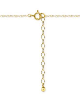 MOM Heart Pendant Necklace in 18k Gold-Plated Sterling Silver (also in Sterling Silver), 16" + 2" extender, Exclusively at Macy's 