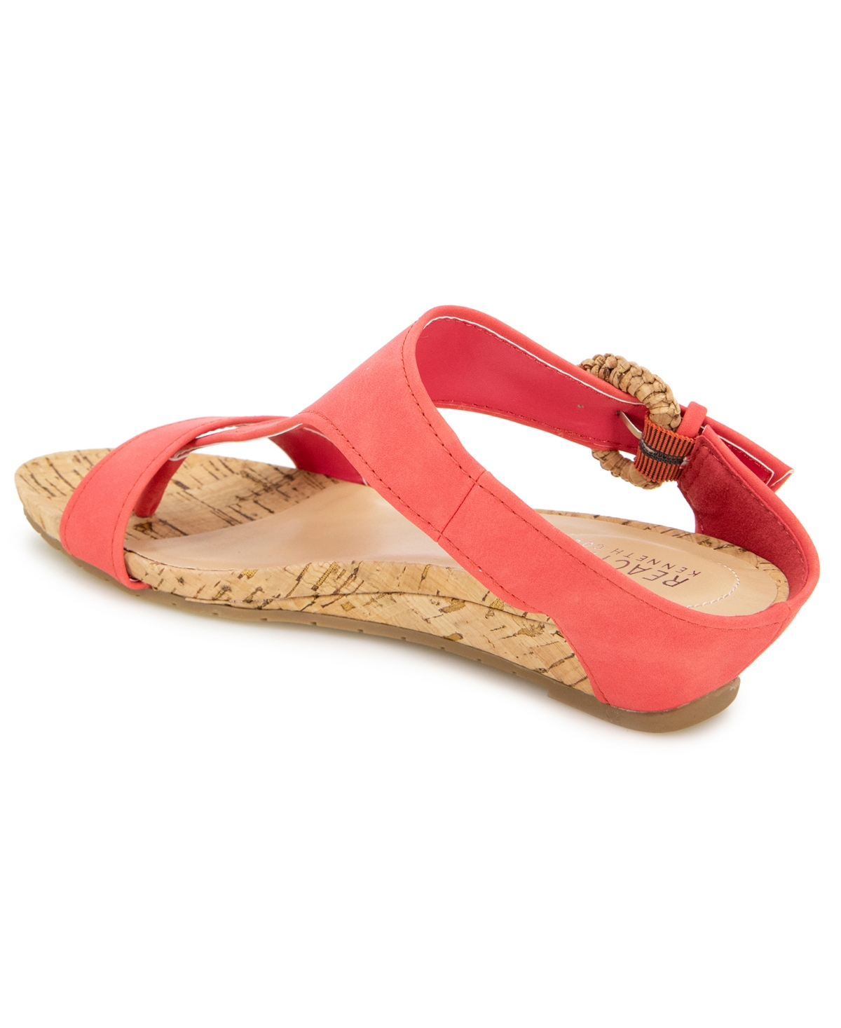 Kenneth Cole Reaction Women's Great Buckle Wedge Sandals In Geranium