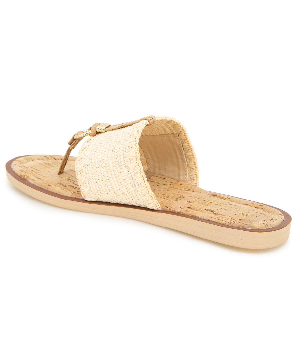 Kenneth Cole Reaction Women's Sabriya Slide Flat Sandals In Natural Raffia