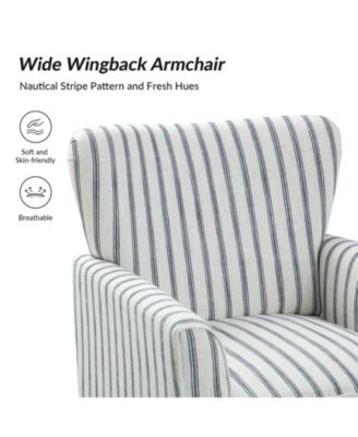 Upholstered Warren Armchair with Solid Wood Legs