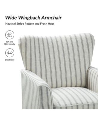 Upholstered Warren Armchair with Solid Wood Legs