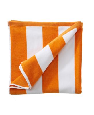Velour Cabana Stripe Cotton Oversized Beach Towel, 35" x 70"