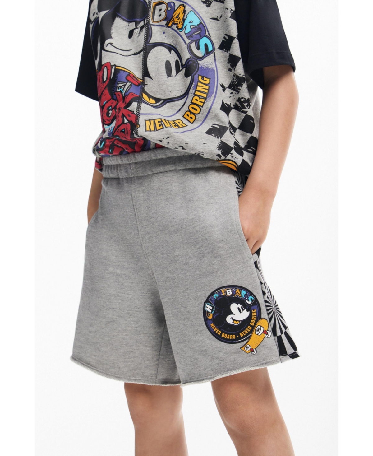 Desigual Boys Boys's Mickey Mouse Shorts In Black