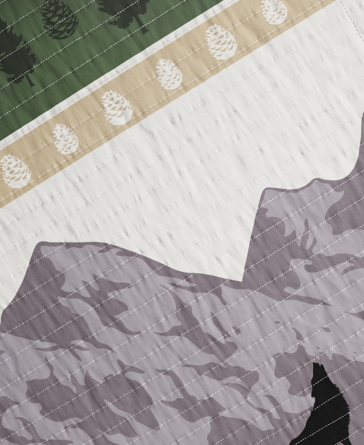 Linery & Co. Mountain Scape & Plaid Microfiber Quilt Set With Shams