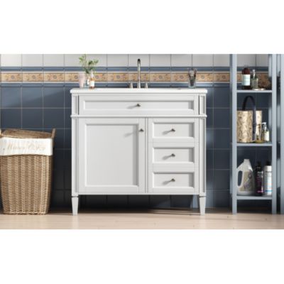 36inch Bathroom Vanity with Top Sink Modern Bathroom Storage Cabinet 2 Drawers Tip out Drawer Single Sink