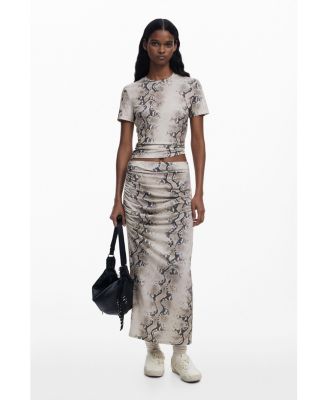 Women's Draped animal skirt