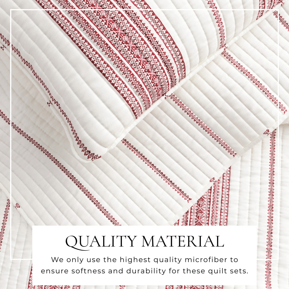 Linery & Co. Farmhouse Stripe Microfiber Quilt Set With Shams