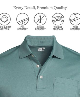 Big & Tall Short Sleeve Cotton Supima Polo Shirt with Pocket