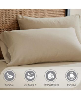 Superior Cotton Linen Blend Deep Pocket  Bed Sheet Set, Twin XL