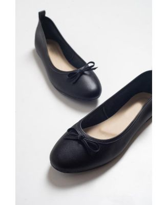 Florence Leather Ballerina Flats