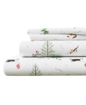 Ultra-Soft Turkish Cotton Flannel Winter Floral Print Sheet