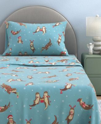 Ultra-Soft Turkish Cotton Flannel Winter Floral Print Sheet