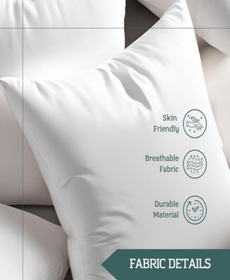 Square Pillow Insert - 22"x22" | Pack of 2 | Feather and Down Filling | Machine Washable | Made in USA