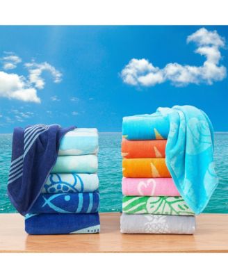 100% Cotton Jacquard 2 Pack Summer Beach Towels
