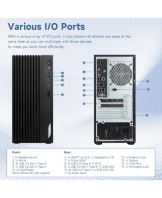 PRO Business Tower Desktop Intel Core i5 13400F 16GB RAM NVIDIA GeForce RTX 4060 2TB SSD Storage Windows 11 Pro