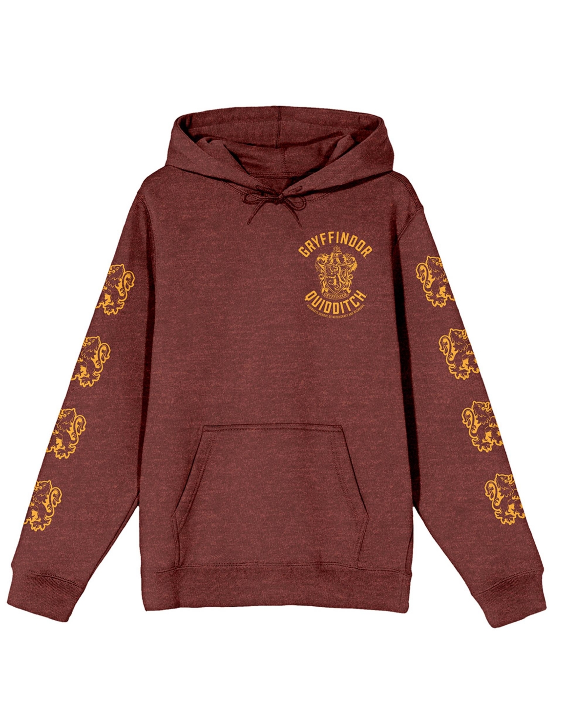 Men's Gryffindor Quidditch Pullover Hooded Sweatshirt-x-Large - Garnet