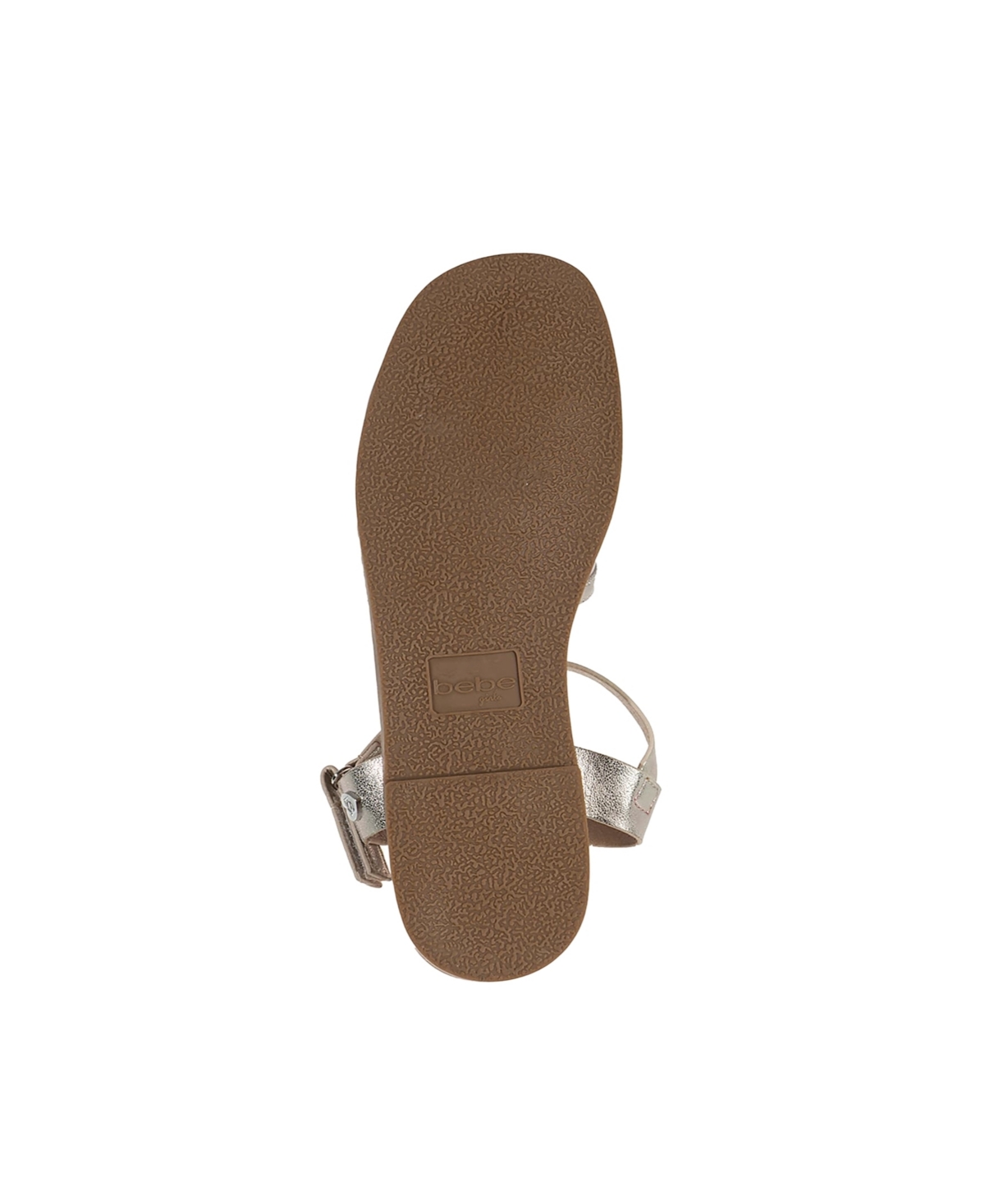 Bebe Little Girls Sparkly Fashion With Rhinestone Sandals In Nude