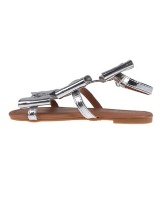 Little Girls Comfortable and Stylish Flat with Oversized Bows Sandals