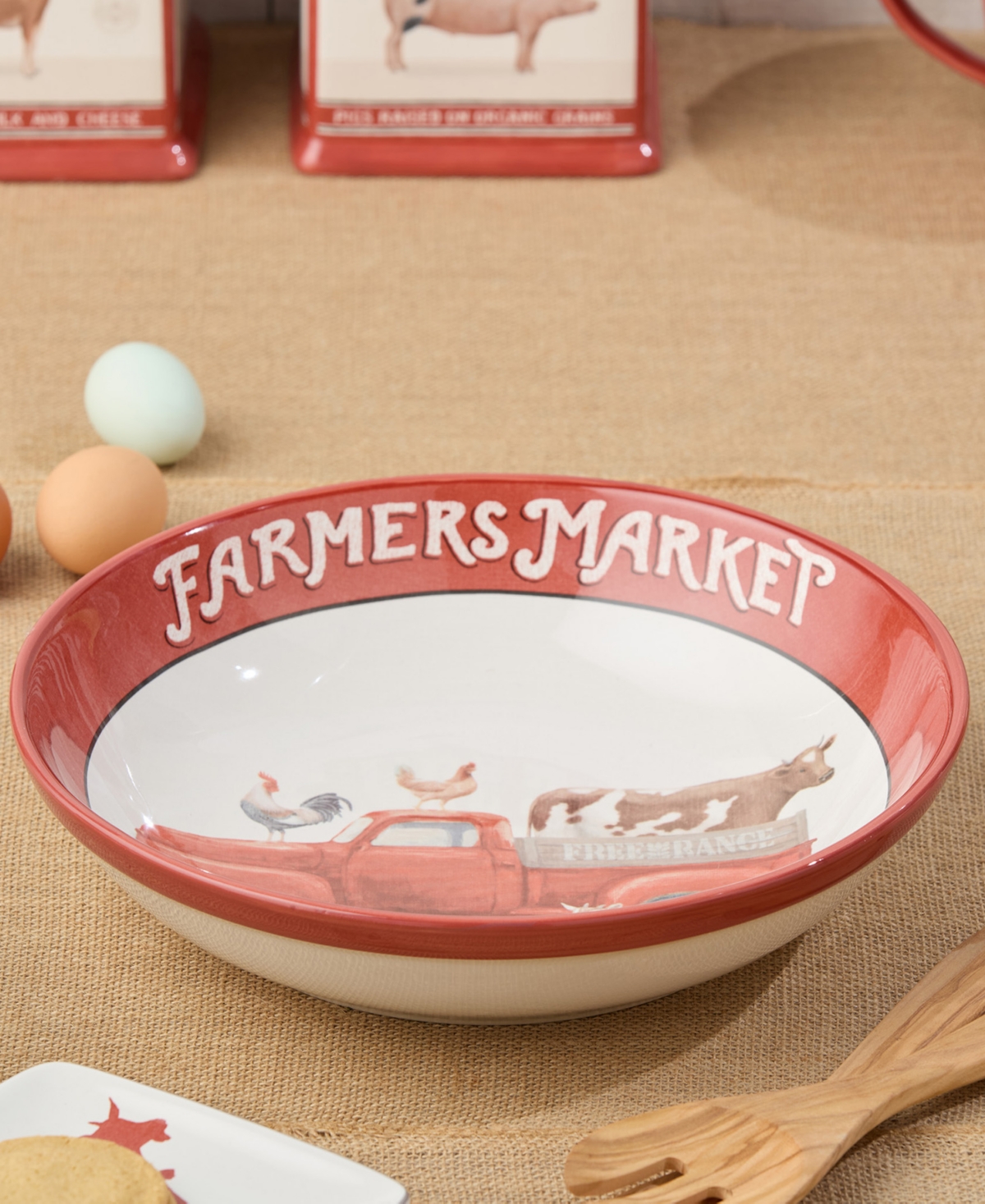 Certified International Vintage Farm Serving Bowl In Miscellaneous
