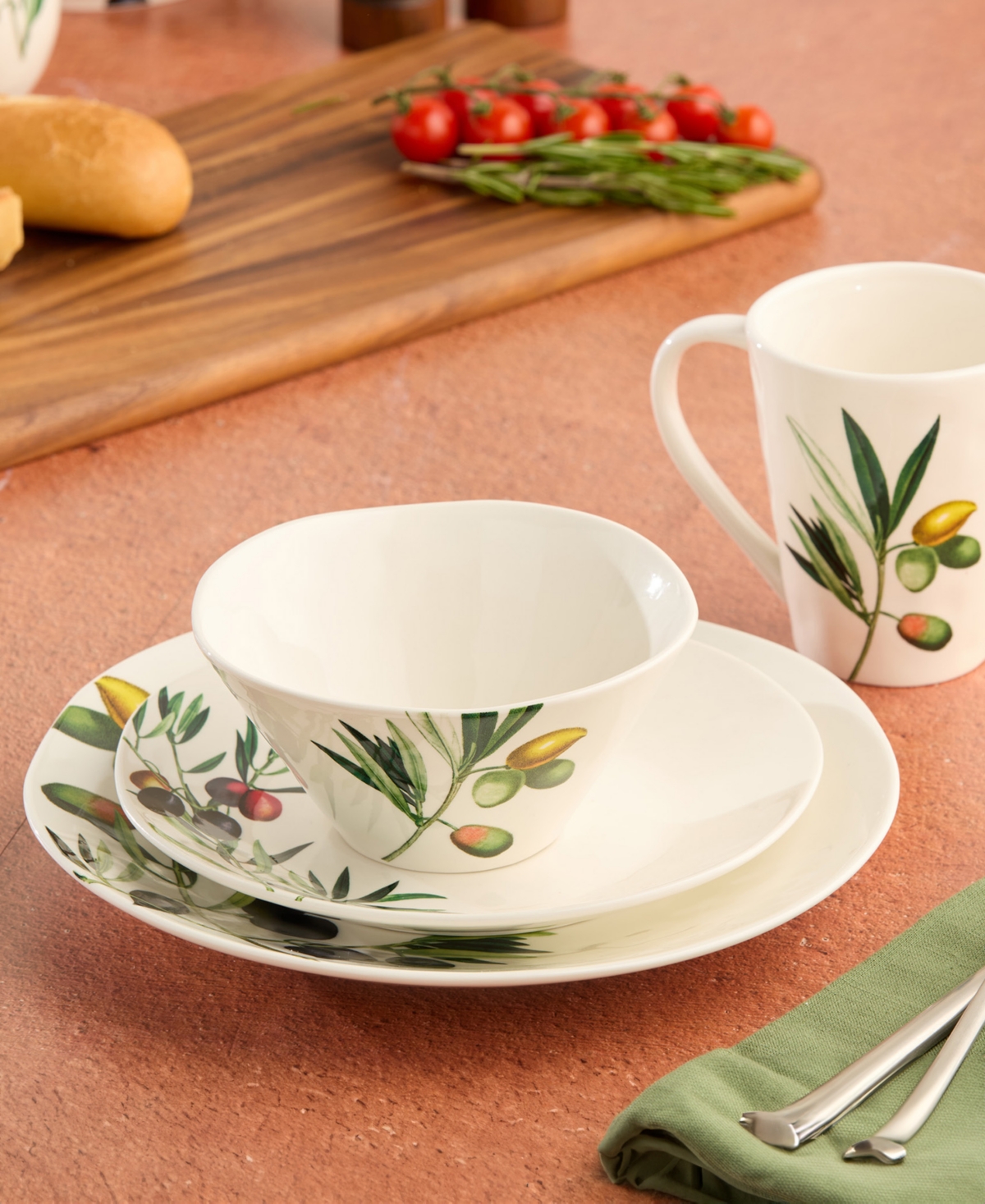 Certified International Olivia Set Of 4 Mugs In Multi