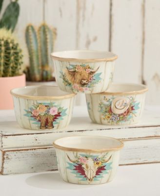 Rosewood Ice Cream Bowls, Set of 4, Service for 4