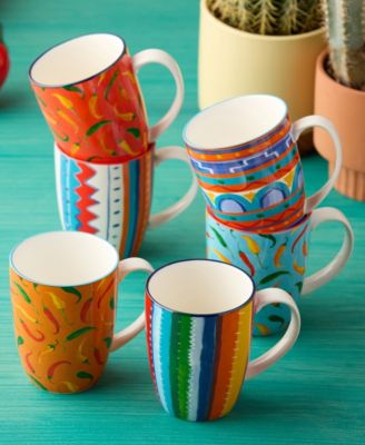 Caliente Mugs, Set of 6, Service for 6