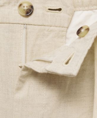 Men's Slim-Fit Linen-Blend Drawstring Pants