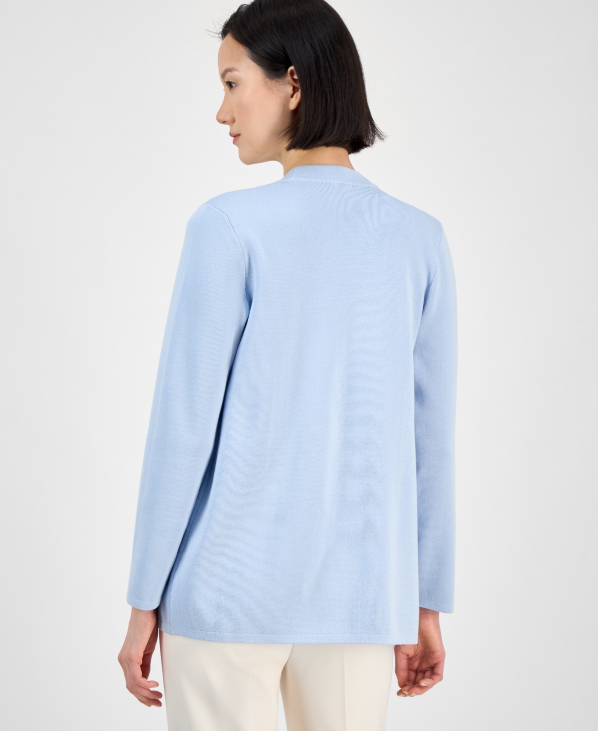 Ak Anne Klein Women's Newport Kissing Front Cardigan In Blue