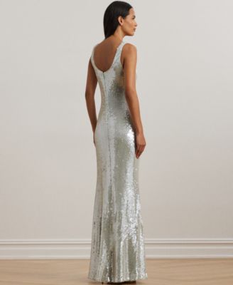 Lauren Ralph Lauren Women's Sequined Sleeveless Gown