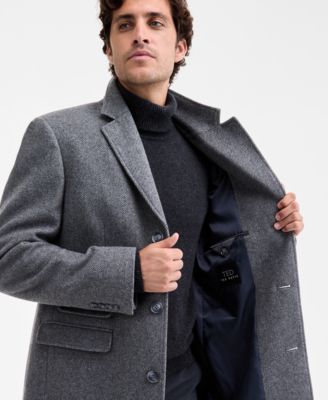 Ted by Men's Classic-Fit Twill Wool-Blend Overcoat