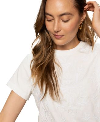 Women's Cotton Embroidered Perfect Tee