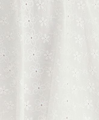 Juniors' Embroidered Eyelet Puff-Sleeve Dress