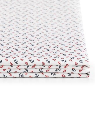 Tommy Hilfiger Printed 200-Thread Count Cotton Percale 3-Pc. Sheet Set, Twin