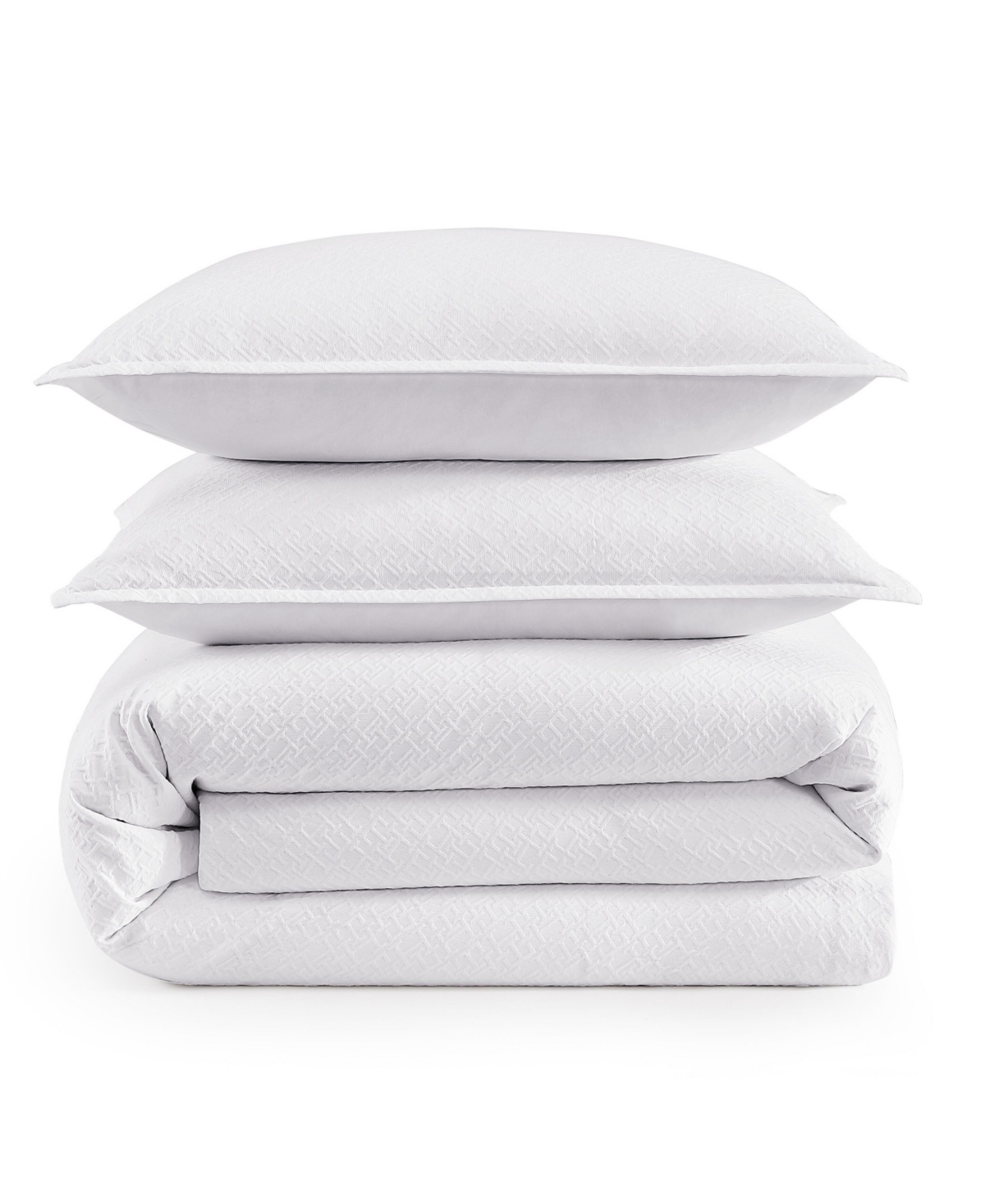 Tommy Hilfiger Monogram Matelasse 3-pc. Comforter Set, King In White