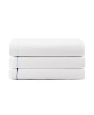 Solid 200-Thread Count Hem Stripe Cotton Percale 3-Pc. Sheet Set, Twin