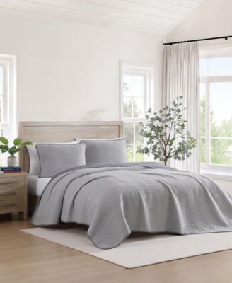 Tommy Hilfiger Ithaca Stripe Cotton Reversible 3-Pc. Quilt Set, King