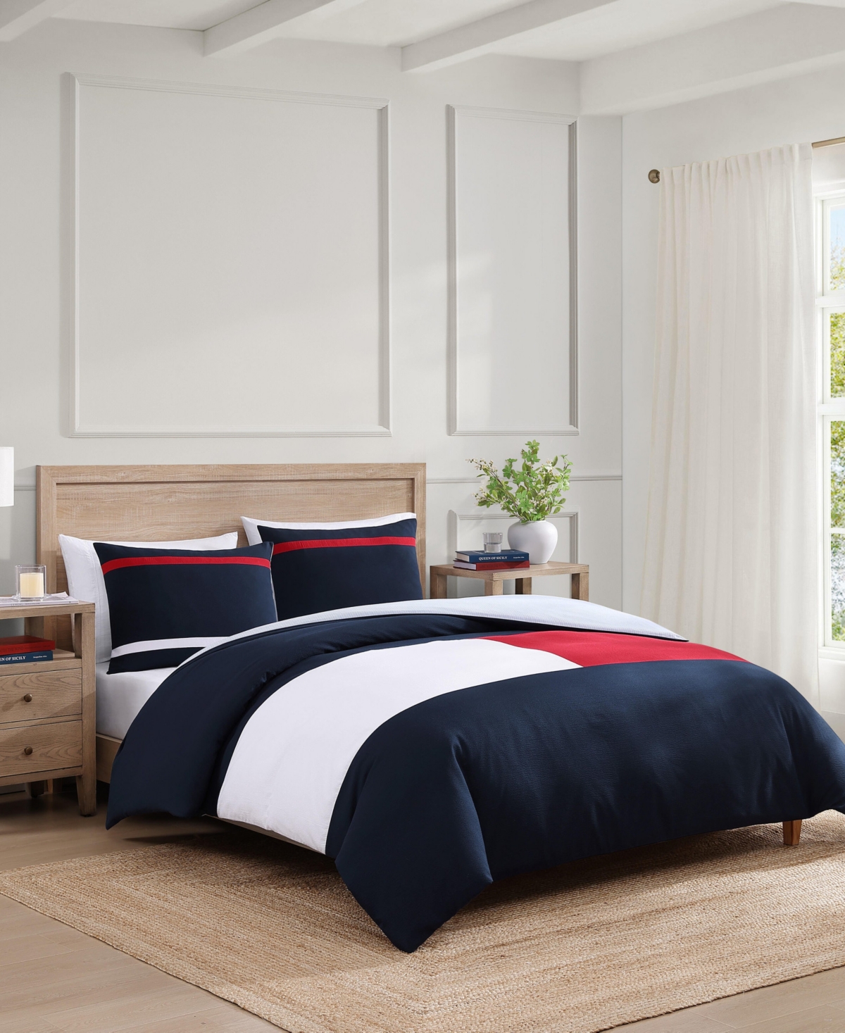 Tommy Hilfiger Iconic Anniversary Seersucker 3-Pc. Comforter Set, King