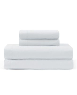 Solid 144-Thread Count Cotton Chambray Washed 4-Pc. Sheet Set, Queen