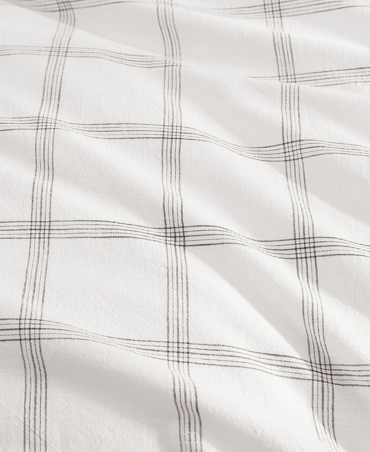 Tommy Hilfiger Modern Windowpane Faux Linen 3-pc. Comforter Set, King In White,dark Blue