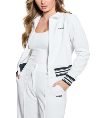 Women's Amaryllis Front-Zip Stripe-Trim Cardigan