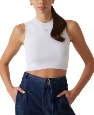 Women's Alexia Cropped Rhinestone-Embellished Top