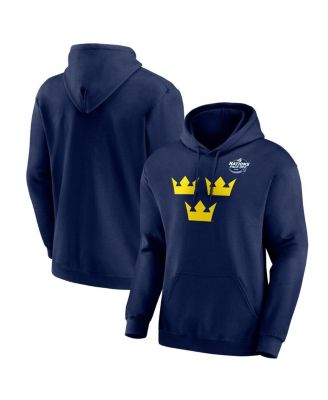 Fanatics - Men's Navy Sweden 2025 4 Nations Face-Off Fleece Pullover Hoodie