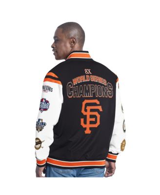 Men's Orange/White San Francisco Giants Recruit Commemorative Full-Snap Varsity Jacket