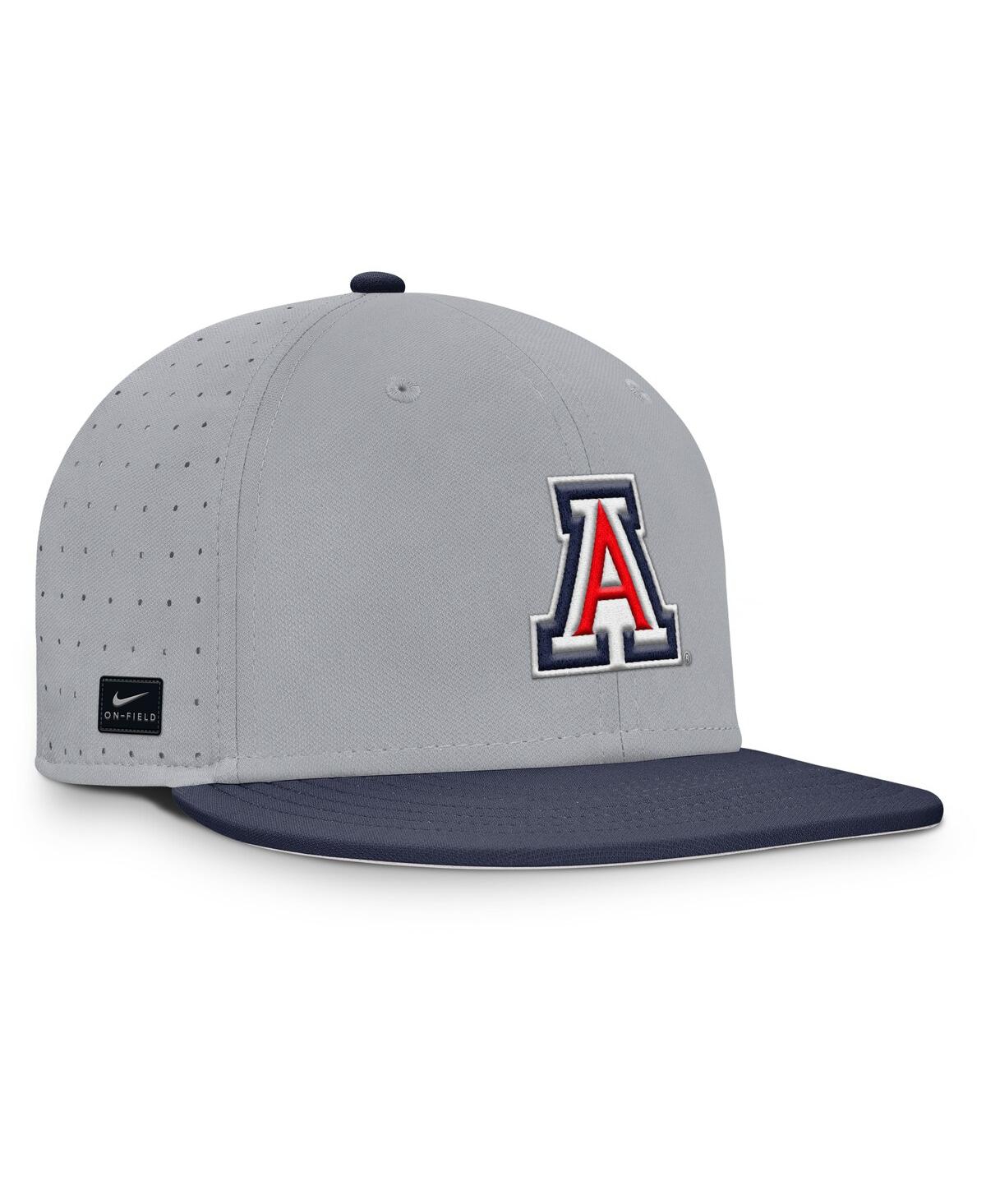 Nike Men's Gray Arizona Wildcats On-field Dugout True Performance Fitted Hat In Gray