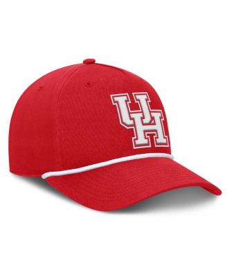 Men's Red Houston Cougars Foul Ball Rope Adjustable Hat