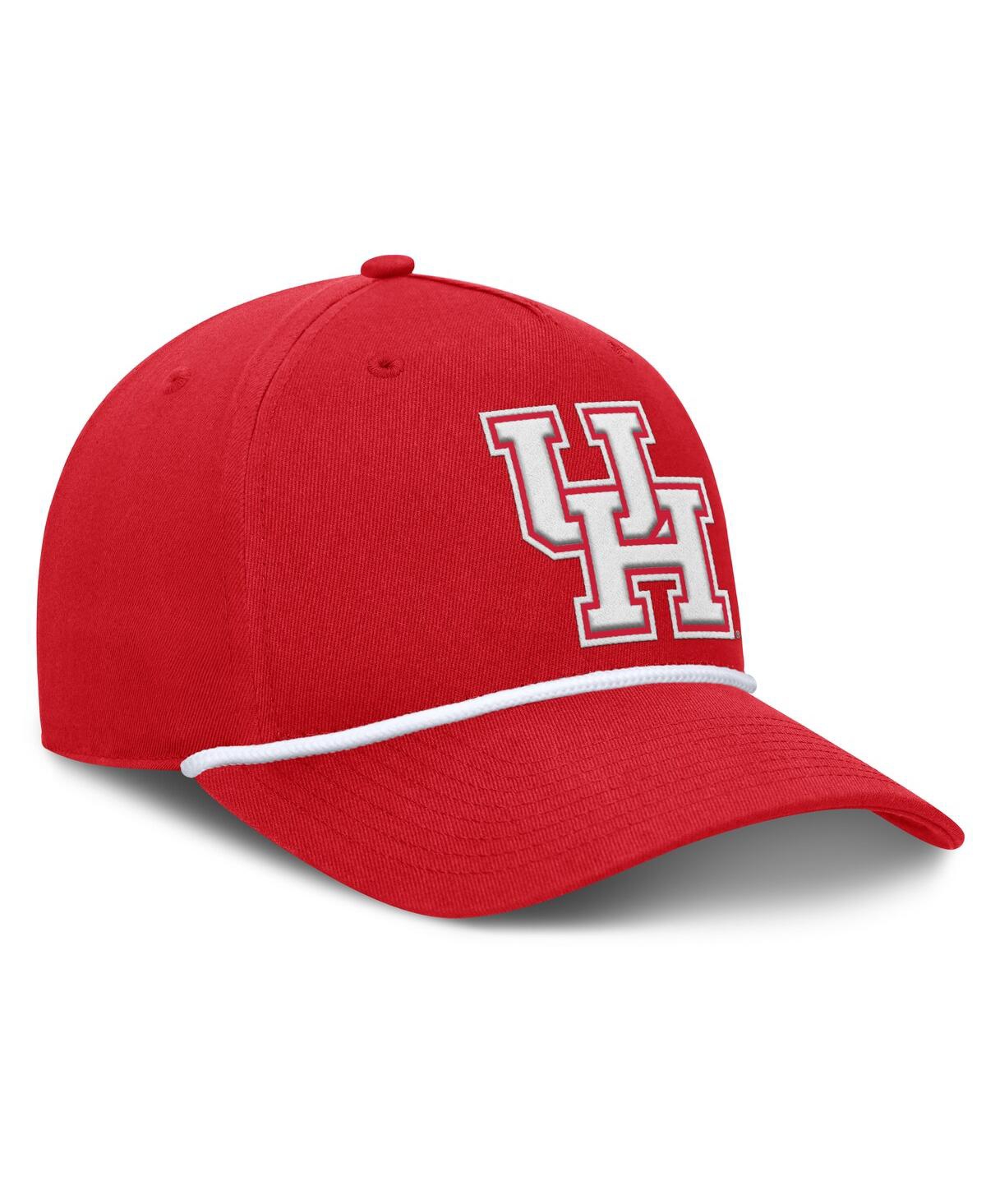 Fanatics Men's Red Houston Cougars Foul Ball Rope Adjustable Hat In Red