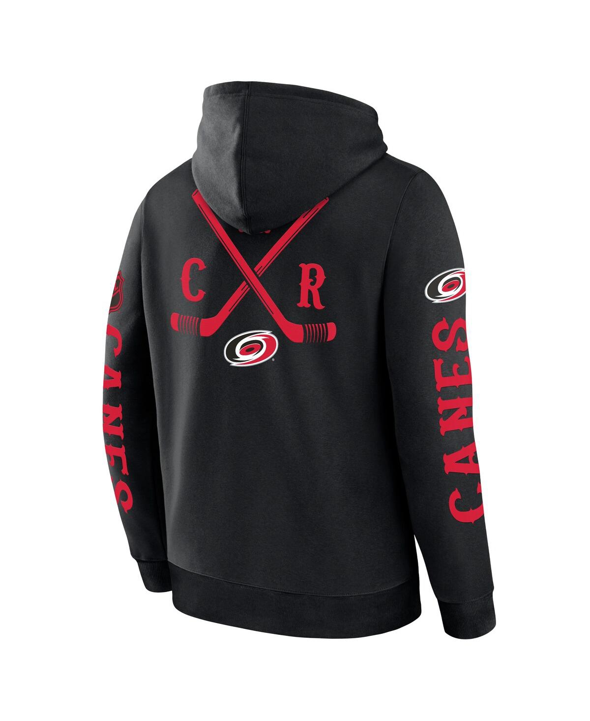 Fanatics Men's Black Carolina Hurricanes Big City Legacy Fleece Pullover Hoodie In Black
